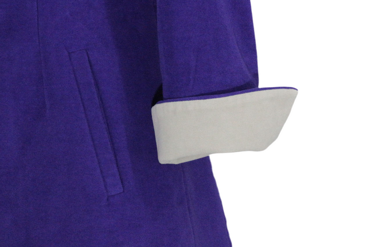 Violetta green fustian and leather trim