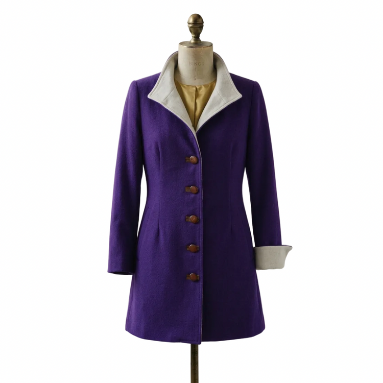 Violetta green fustian and leather trim