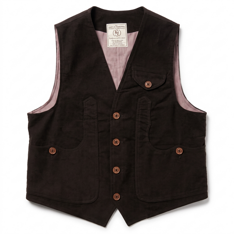 Maremma brown fustian vest