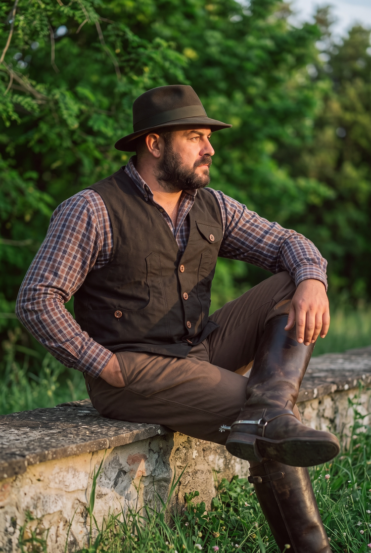 Maremma brown fustian vest