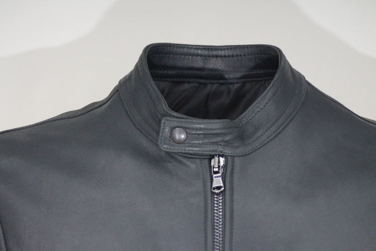 Violetta green fustian and leather trim