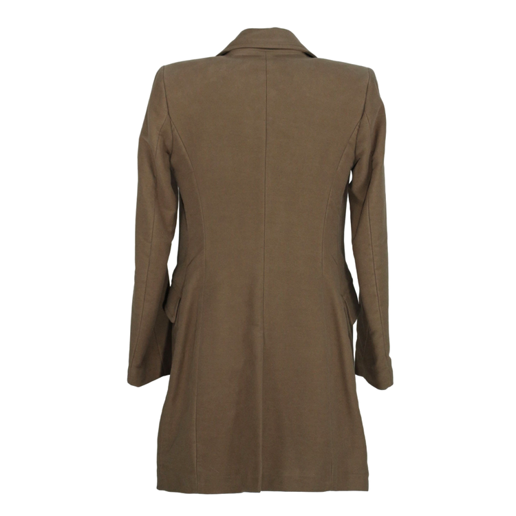 Violetta green fustian and leather trim