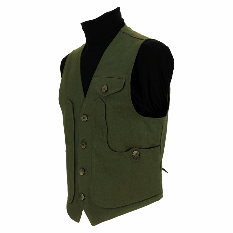 Maremma cotton vest Massaua green