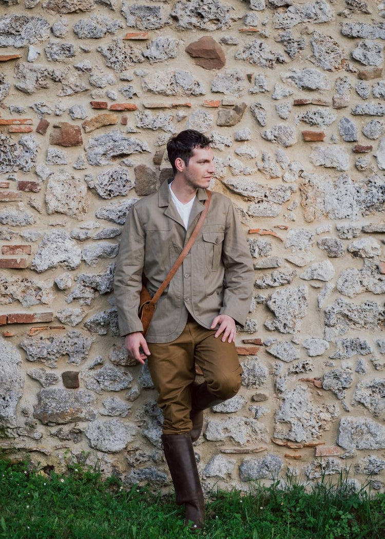 Maremma cotton trousers in khaki