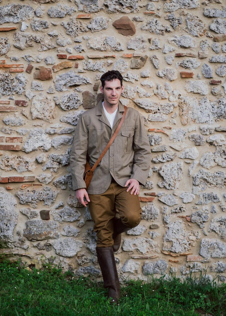 Unlined Maremma cotton jacket in blue