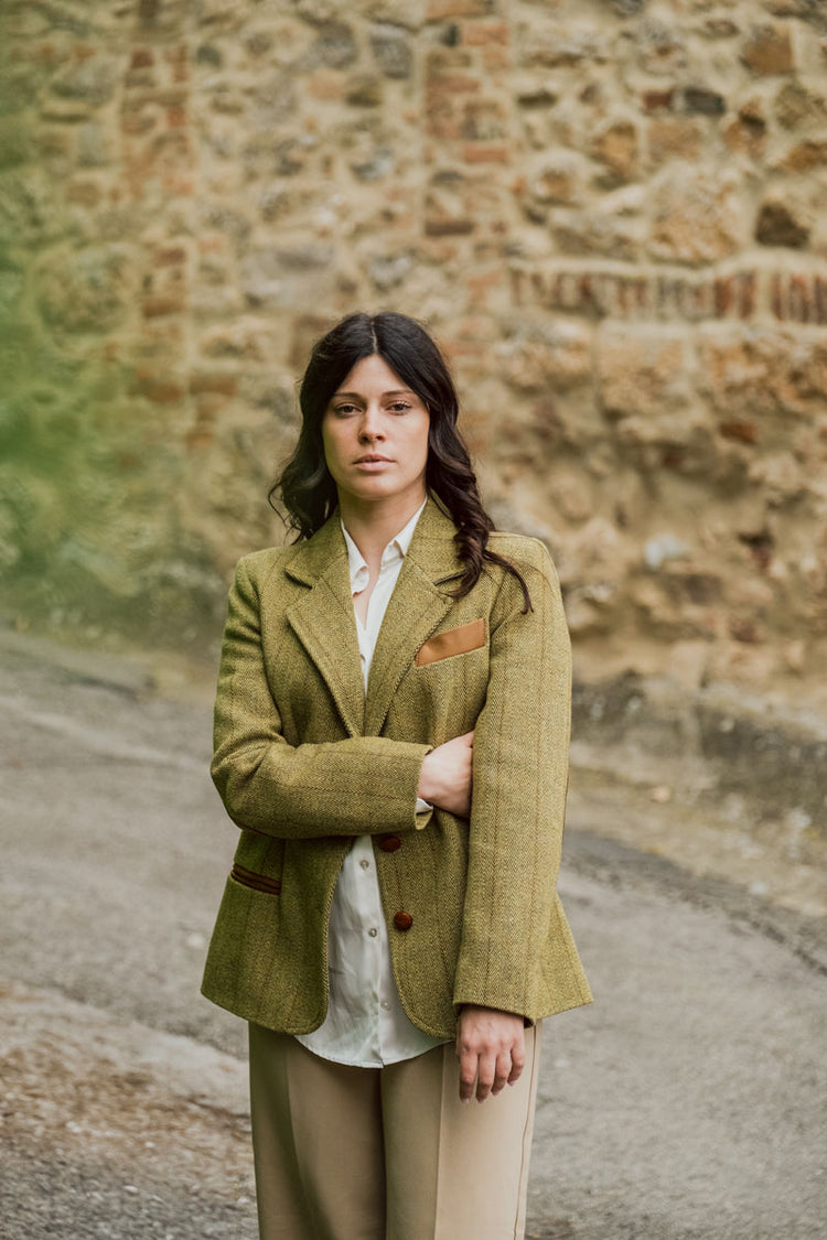 "Viola" model tweed wool jacket