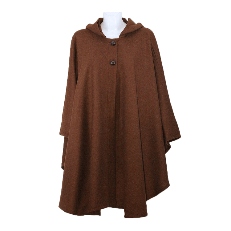 Rust wool cape model "Luisella" - one size