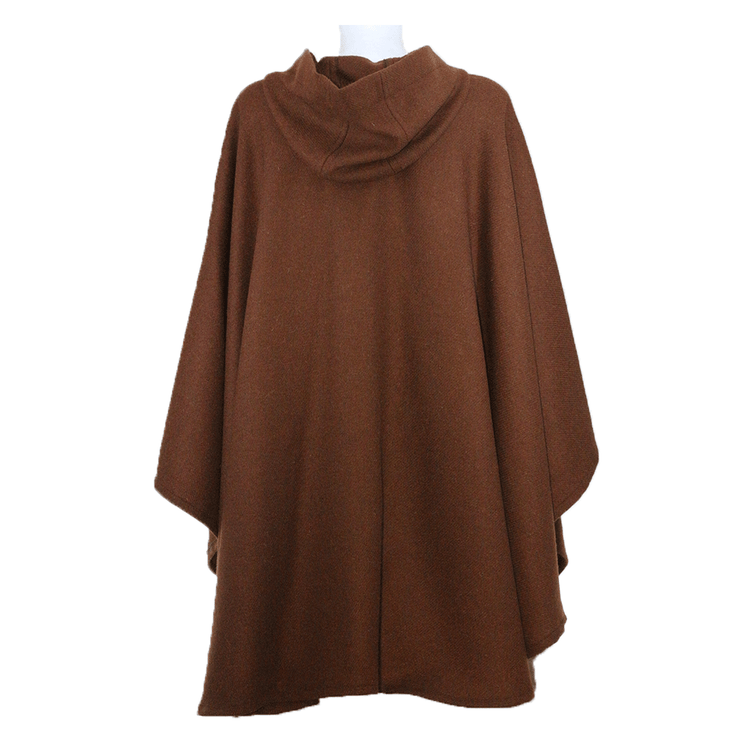 Rust wool cape model "Luisella" - one size