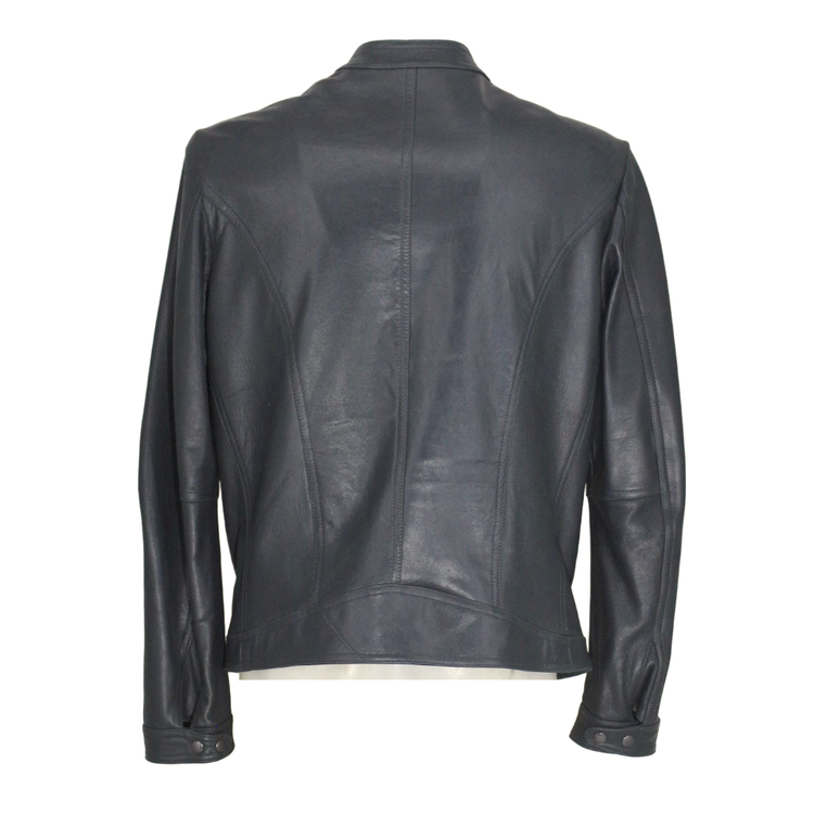 Violetta green fustian and leather trim