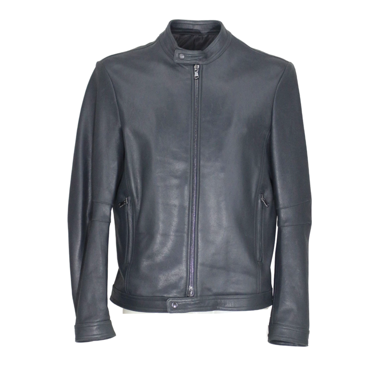 Violetta green fustian and leather trim