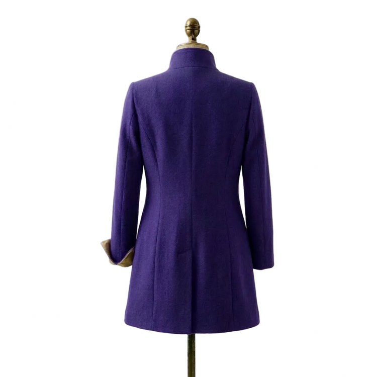 Violetta green fustian and leather trim
