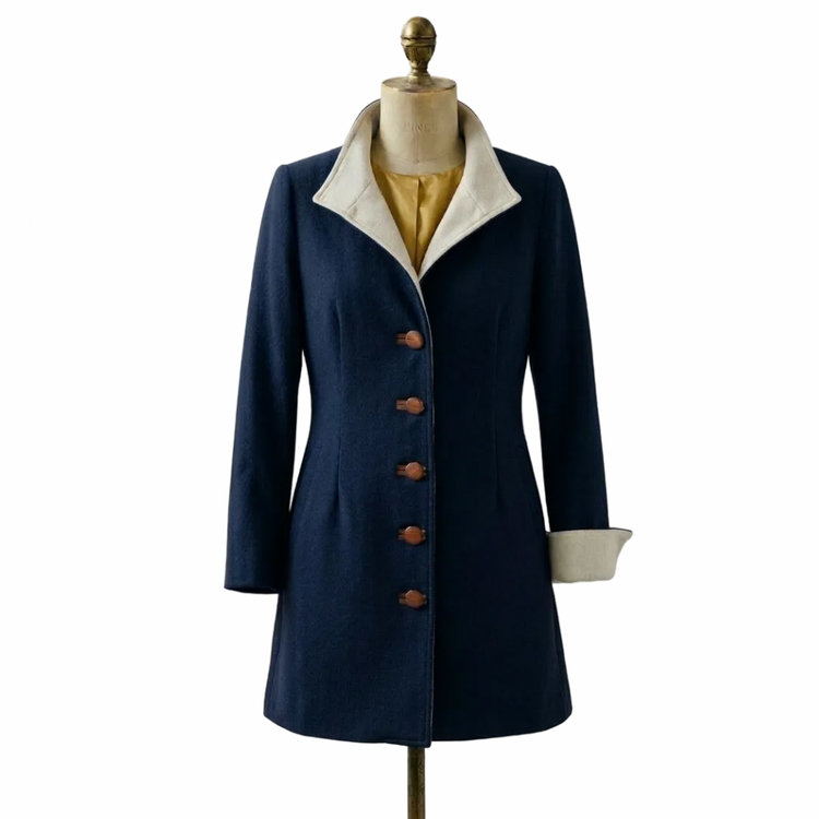 Violetta green fustian and leather trim