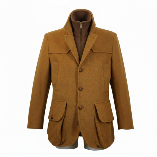 Amiata green tweed wool jacket
