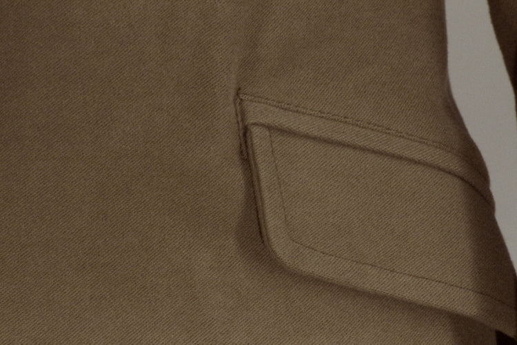 Violetta green fustian and leather trim