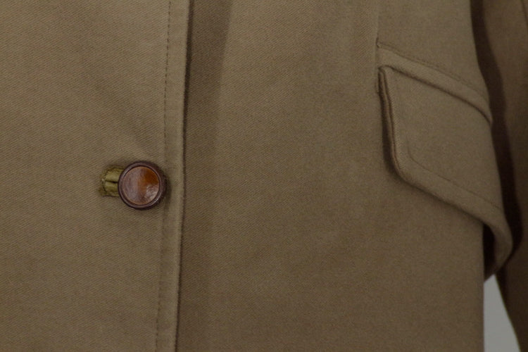 Violetta green fustian and leather trim