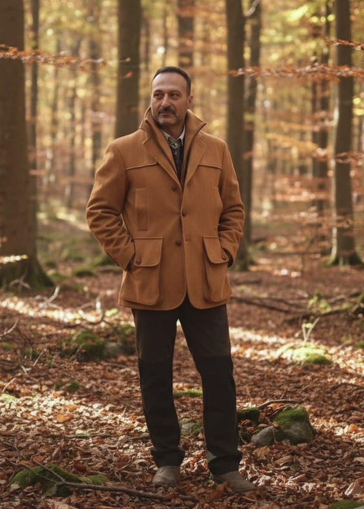 Amiata green tweed wool jacket