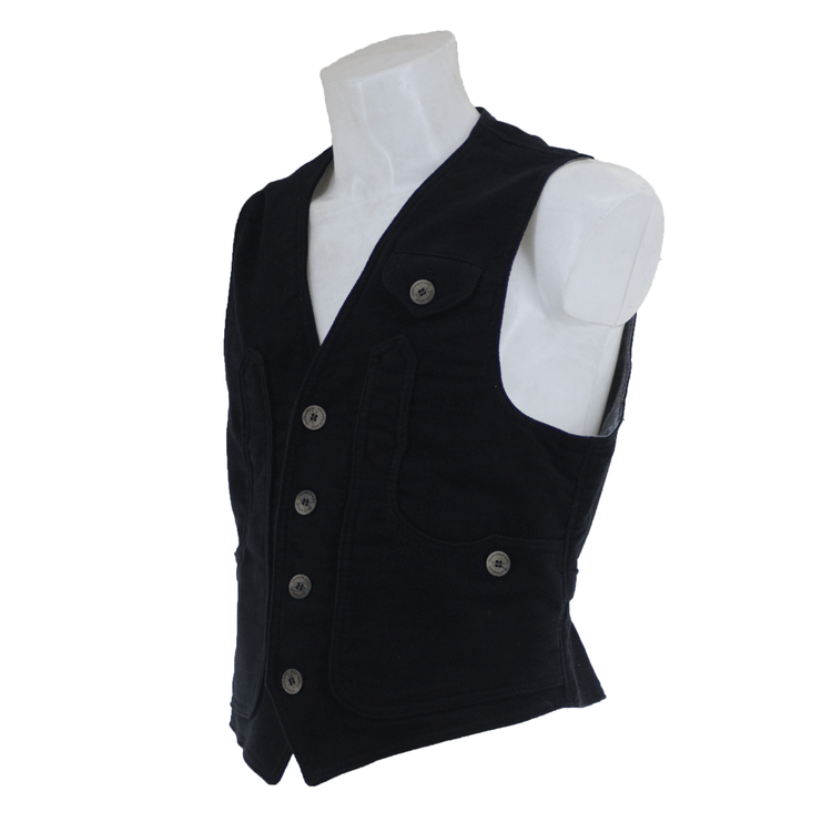Maremma black fustian vest