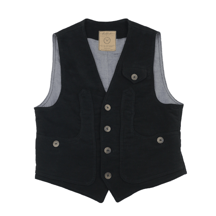 Maremma black fustian vest