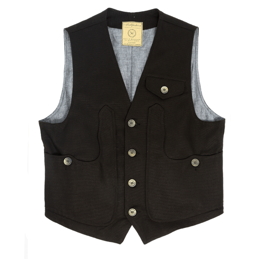 Maremma fustian vest in dark brown