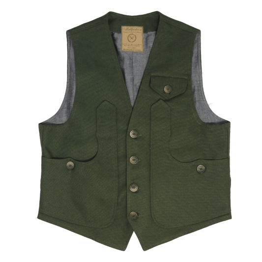 Maremma cotton vest Massaua green