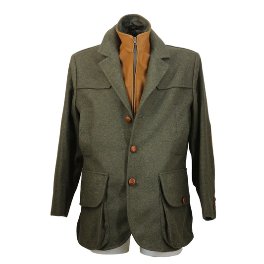 Amiata green tweed wool jacket