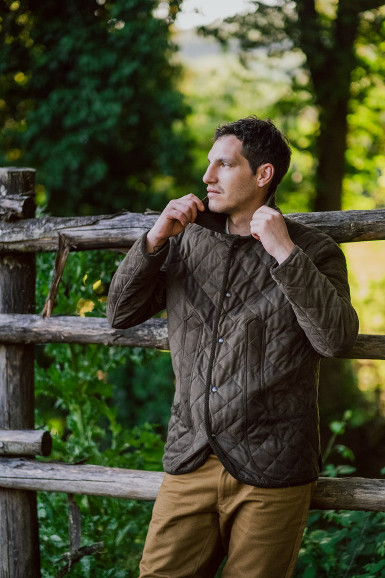 Unlined Maremma cotton jacket in blue