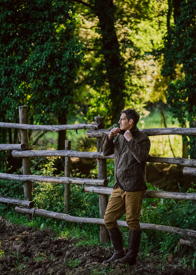 Maremma cotton trousers in khaki