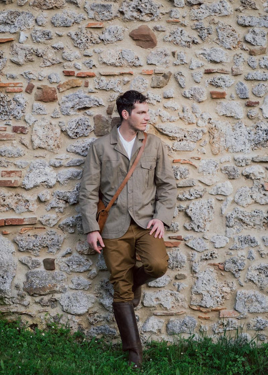 Maremma cotton trousers in khaki