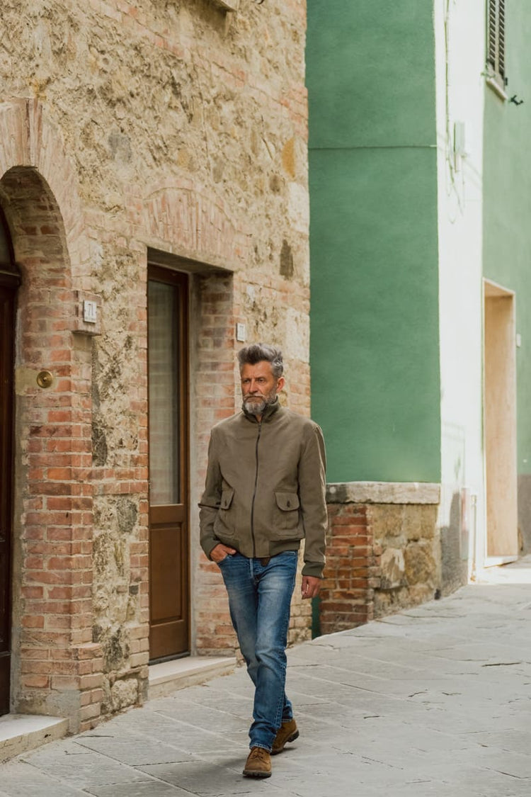 Cotton polo-style jacket