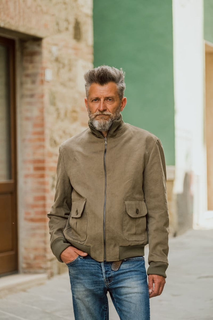 Cotton polo-style jacket