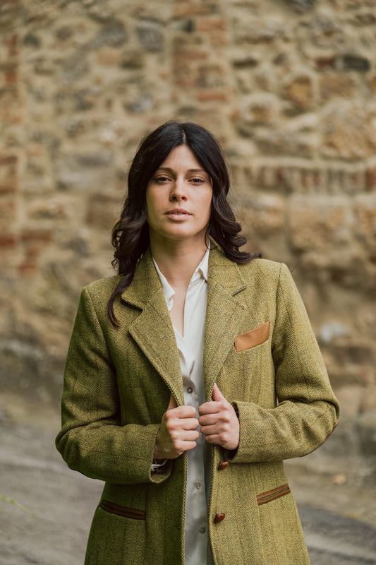 "Viola" model tweed wool jacket