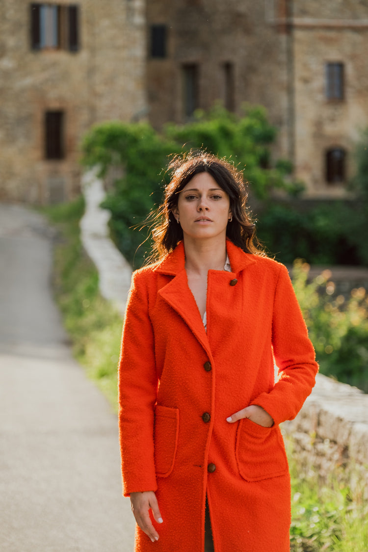 Violetta green fustian and leather trim