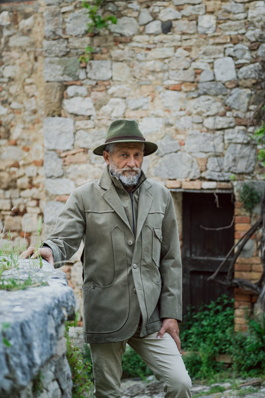 Maremma jacket in sage green canvas