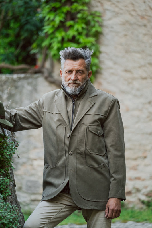 Maremma jacket in sage green canvas