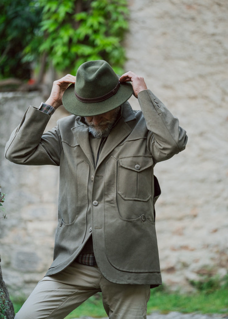Green felt hat