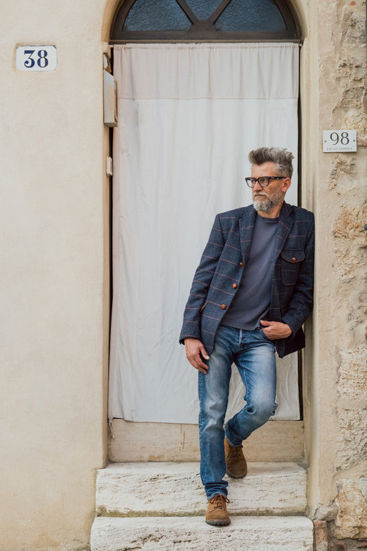 "Buttero" model wool tweed jacket