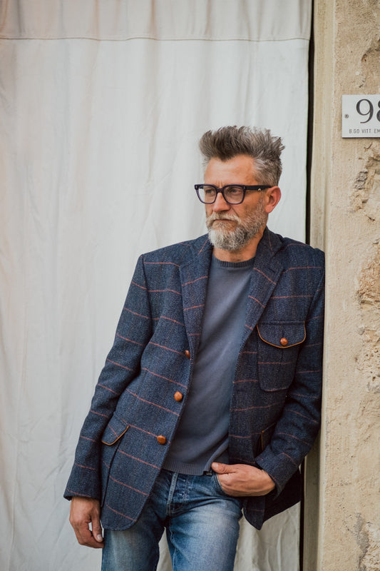 "Buttero" model wool tweed jacket