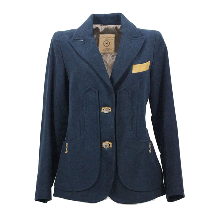 Violetta green fustian and leather trim