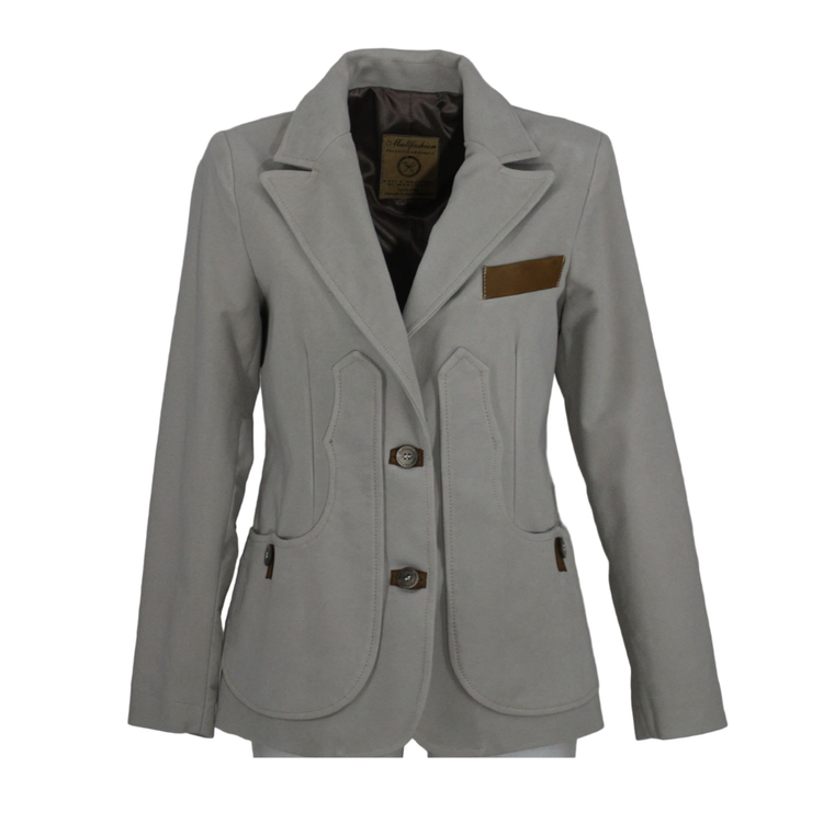 Violetta green fustian and leather trim