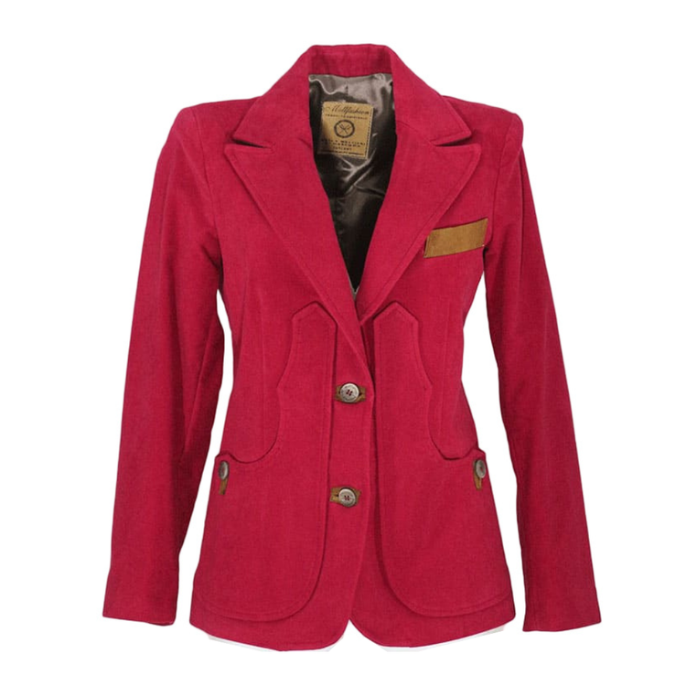 Violetta green fustian and leather trim